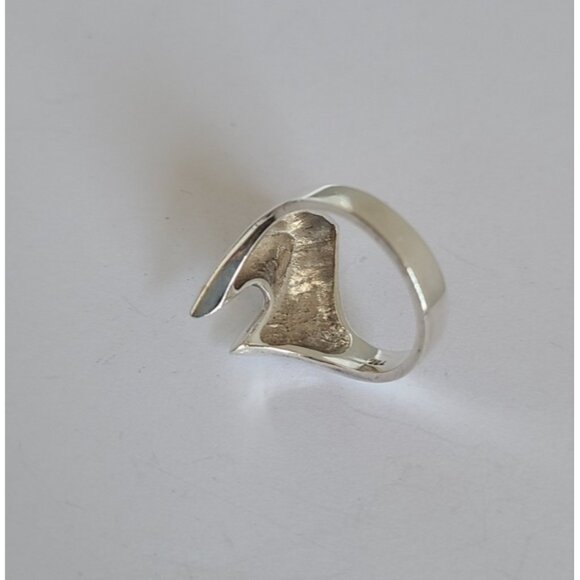 Vintage Unique Chunky Sterling Silver Avant Garde Ring 8 - Picture 5 of 10